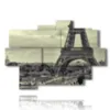 cuadros tour eiffel en blanco y negro - version: 9 pannelli 164x114cm