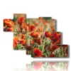 tableau les coquelicots peints dans le champ - version: 7 pannelli 150x102cm