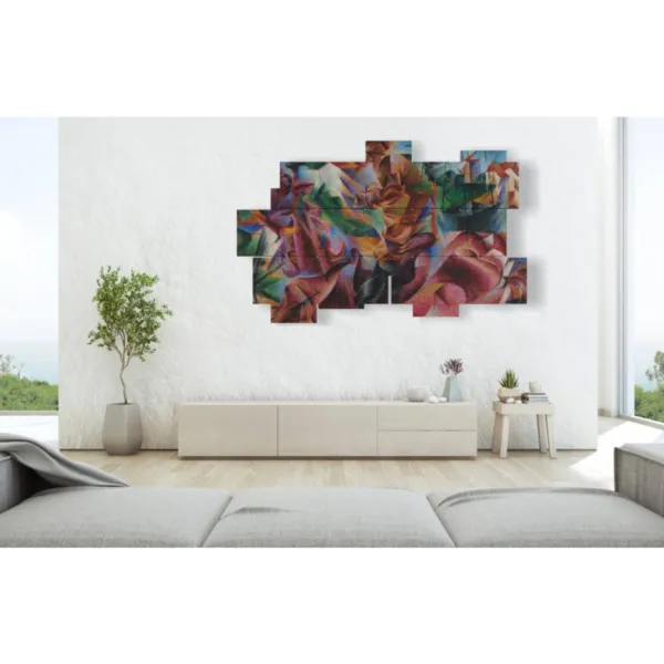 quadro con intrecci di mille colori stampe design moderne foto 3d Duudaart