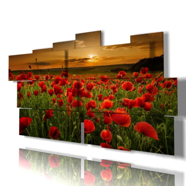 stampe campo di papaveri