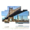 quadri su new york vista dal ponte di brooklyn - version: 10 pannelli 176x115cm