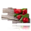 bilder blumen rote tulpen als geschenk fuer dich - version: 9 pannelli 180x103cm