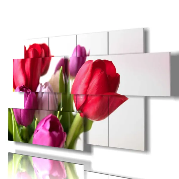 Imprime un tableau de tulipes.