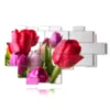 tulipes tableau moderne dans un bouquet colore - version: 20 pannelli 256x150cm