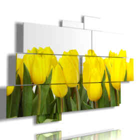 cuadro tulipanes color sol