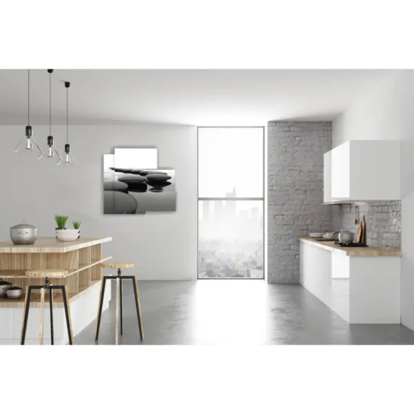 immagine percorso di pietre nere stampe design moderne foto  3d Duudaart