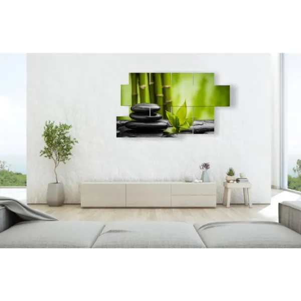 quadro fontana di bambù dello zen stampe design moderne foto  3d Duudaart