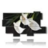 elegant white calle paintings - version: 10 pannelli 190x110cm