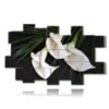 elegant white calle paintings - version: 20 pannelli 244x151cm