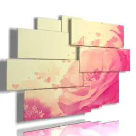 stampe di rose bianche