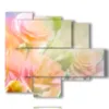 bild mit bunten blumen in einem traumgedicht - version: 5 pannelli 104x90cm