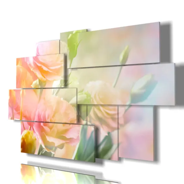 Impression avec des fleurs colorées