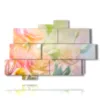 bild mit bunten blumen in einem traumgedicht - version: 10 pannelli 173x114cm