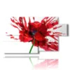 tableaux peinture rouge fleurs - version: 7 pannelli 157x90cm