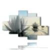 quadro con foto fiori belli nel tramonto e relax zen - version: 6 pannelli 146x94cm