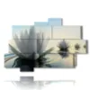 painting with photos of beautiful flowers in the sunset and zen relaxation - version: 10 pannelli 173x114cm