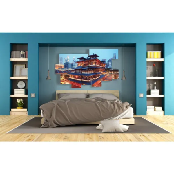 quadro centro citta singapore stampe design moderne foto  3d Duudaart