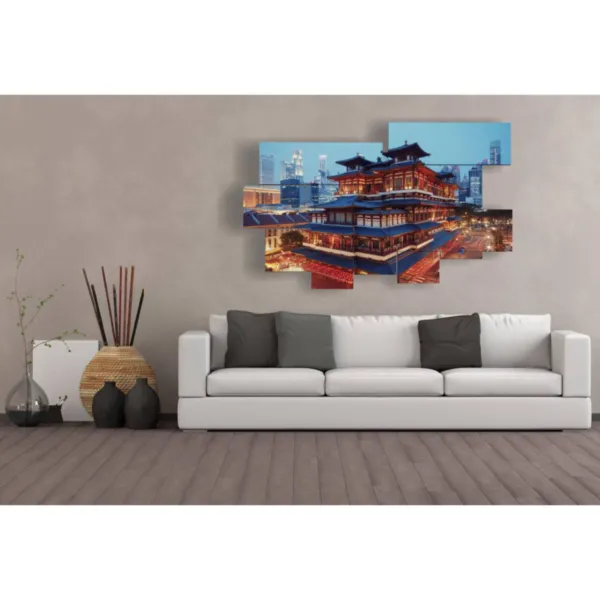 quadro centro citta singapore stampe design moderne foto  3d Duudaart
