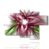 painting of photos colored flowers with magic heart - version: 6 pannelli 136x91cm
