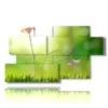 tableau representant une photo de fleurs de fin de printemps - version: 7 pannelli 157x90cm