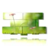 painting representing a photo of late spring flowers - version: 8 pannelli 186x97cm