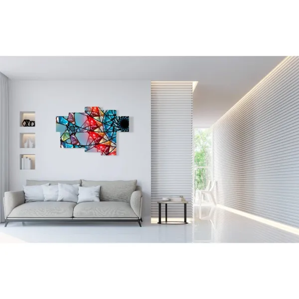 quadro colorato vetrate stampe design moderne foto  3d Duudaart