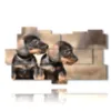 painting with photos of small dogs - version: 11 pannelli 198x112cm
