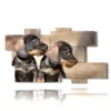 painting with photos of small dogs - version: 10 pannelli 191x106cm