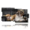 perro en el cuadro con whisky y cigarro - version: 10 pannelli 183x100cm