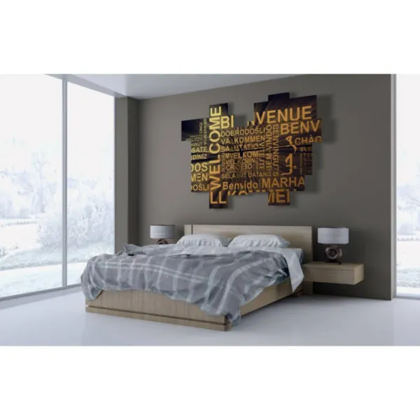 quadro con scritte dorate su fondo nero stampe design moderne  3d Duudaart