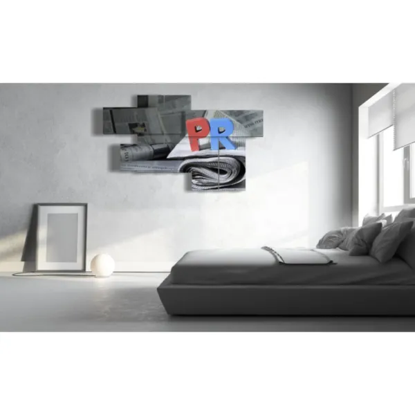 quadro di scritte rosse azzurre stampe design moderne foto  3d Duudaart