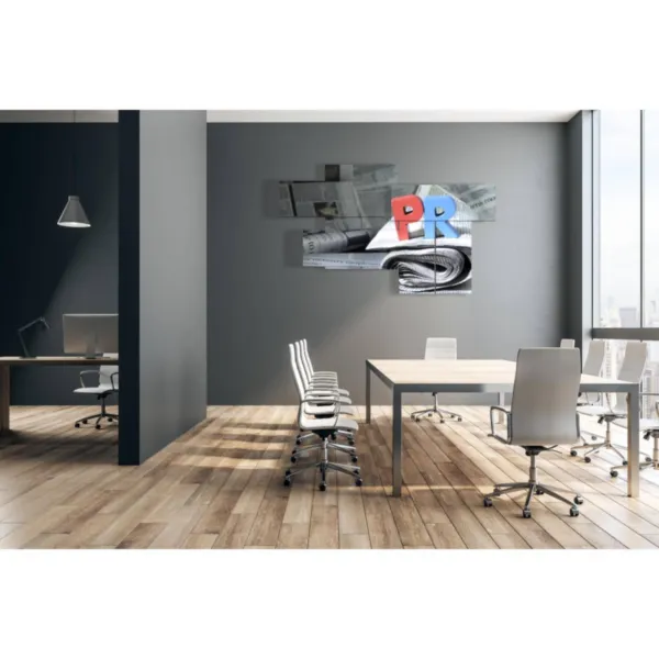 quadro di scritte rosse azzurre stampe design moderne foto  3d Duudaart