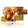 tableau chien courant dans les feuilles d automne - version: 7 pannelli 157x90cm