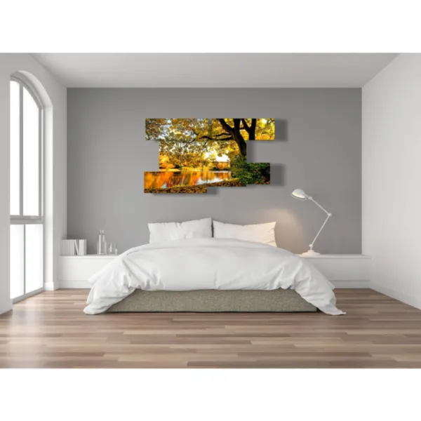 autumn landscape paintings of the lake