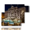 tableaux estampes rome fontaine de trevi - version: 6 pannelli 122x96cm