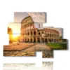 quadri astratti roma del colosseo al tramonto - version: 10 pannelli 171x124cm