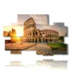rome abstract paintings of the colosseum at sunset - version: 10 pannelli 176x115cm
