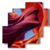 quadro con dipinto di paesaggio antelope canyon - version: 4 pannelli 77x78cm