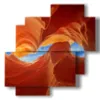 landscape painting antelope canyon in arizona - version: 4 pannelli 77x78cm