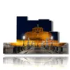 paintings with rome and castel sant angelo at night - version: 7 pannelli 171x101cm
