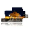 paintings with rome and castel sant angelo at night - version: 12 pannelli 220x119cm