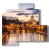 quadro con foto belle a roma - version: 4 pannelli 83x78cm