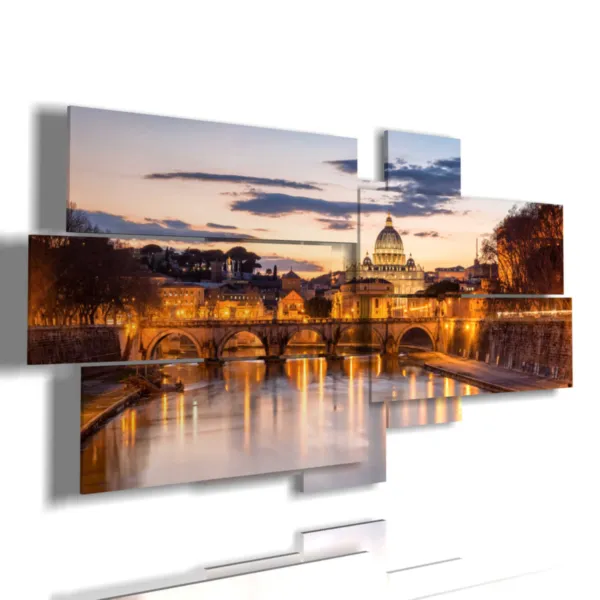 Paintings with beautiful photos of Rome