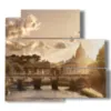 tableaux sur toile rome au coucher du soleil - version: 5 pannelli 102x93cm