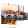 quadro con foto tramonto a roma - version: 5 pannelli 104x90cm