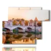 painting with sunset photos in rome - version: 6 pannelli 122x96cm