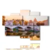 painting with sunset photos in rome - version: 6 pannelli 136x91cm