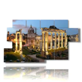 fotografía de Roma de noche