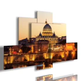 quadro con foto di Roma di sera