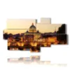 painting with photos of rome in the evening - version: 8 pannelli 184x100cm